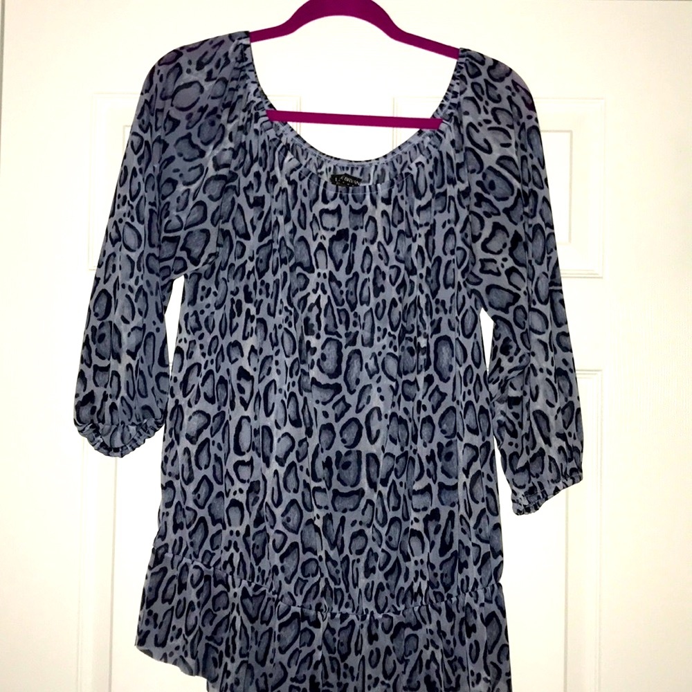 Sheer Print Blouse